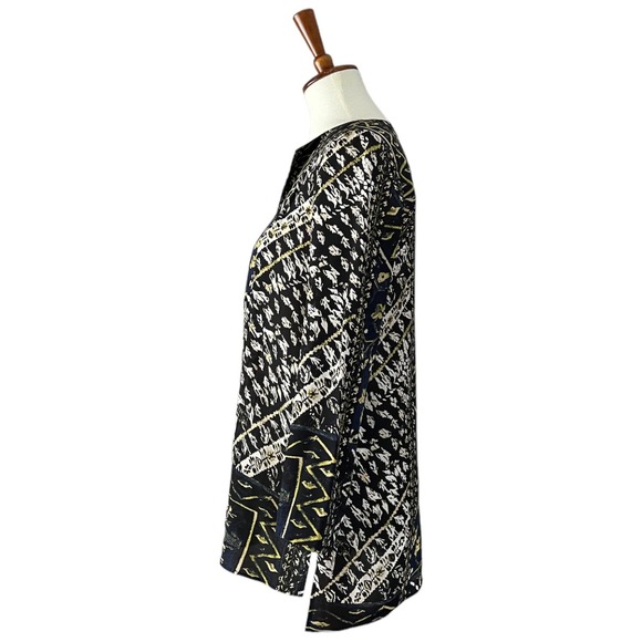 Lafayette 148 New York 100% Silk Blouse Lightweight Luxury Galaxy Blue NWT Small - Picture 3 of 9